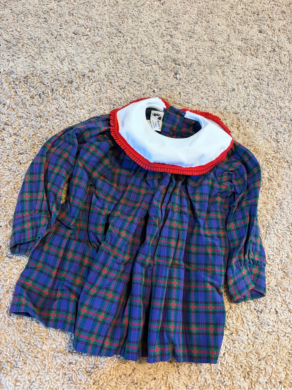 Vintage Monday’s Child Plaid Cotton Dress Size 12 months